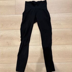 Lululemon Black Mesh High-Waisted Leggings